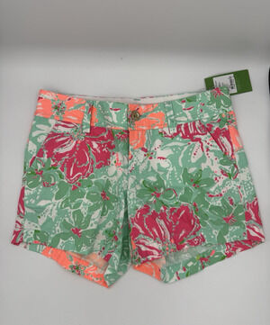 NEW Lilly Pulitzer Callahan Shorts Pool Side Blue Sz 0 NWT Style # 19277